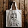 Royalty-inspired Vector Art A vector graphic design featuring a girl dressed as a princess, suitable for craft projects or personal art.