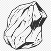 Rock Illustration for Cutting and Stenciling A graphic representation of a rock, suitable for cutting and stenciling.