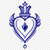 Vibrant Religious Iconography Religious symbol icon of the Sacred Heart.