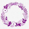 A hand-drawn floral wreath design in vector format, suitable for various digital applications.