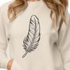 Beautiful SVG Feather Design A high-quality SVG illustration of a single feather with intricate details.