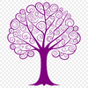 An intricately designed tree silhouette created using vector graphics.