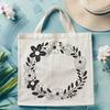 A digital floral wreath design made from vector shapes, suitable for cutting with a Cricut or laser cutter.