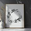 Decorative SVG wreath illustration for use in digital applications such as web design or crafting.