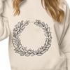 Free Interconnected Flower Wreath Clip Art A floral wreath design made from interconnected flowers and foliage.