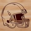 A high-resolution American football graphic in vector format.