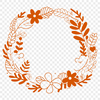 Beautiful Free Wreath Clipart SVG A decorative floral wreath created using vector art.