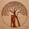 Romantic Tree Decor An SVG design featuring a decorative tree with a romantic twist, perfect for personal or commercial projects.