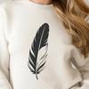 Beautiful White Feather Clip Art SVG A single white bird's feather with smooth edges, suitable for graphic design and digital projects.