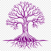 Vector Tree Illustration for Creative Projects An illustrative tree design made from vector shapes for easy editing and manipulation.