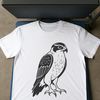 Beautiful Bird Vector Art Illustration Vector graphic representation of a falcon, ideal for cutting machines, laser engraving, or web design projects.