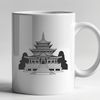 Stunning Buddhist Temple Vector SVG icon of a Buddhist temple with traditional design elements