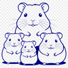 Cute Hamster Figurine A small furry hamster standing on its hind legs with a curious expression.