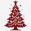 A stylized Christmas tree icon designed for commercial use, suitable for various digital applications and printing.