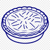 Flaky Crust Dessert Vector Art A vector illustration of a traditional dessert pie with a flaky crust and filling.