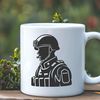 Soldier Vector Graphic Art Man in military uniform, vector graphic illustration.