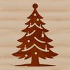 Decorative Christmas tree icon in vector format for commercial use.