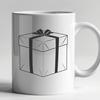 A digital template illustration of a rectangular box with straight edges and flat top.