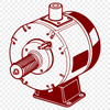 Beautiful Vector Motor Design Vector illustration of a motor with technical details.
