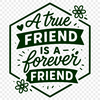 A set of inspirational quotes about friendship in a clean, vector font style.