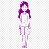 Girl Silhouette Vector Art A simple girl silhouette designed as vector art for commercial or personal use.