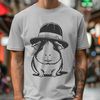 Cartoon Guinea Pig in Fancy Headwear A cartoon guinea pig wearing a hat, suitable for personal use as clip art or vector design.