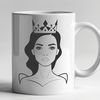 Female royalty illustration designed as a vector graphic.