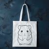 Whimsical SVG Hamster Design A digital illustration of a hamster, suitable for use as clip art in graphic design.