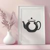 Decorative Teapot Illustration for Design Projects A detailed illustration of a teapot with intricate design elements.