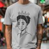 A young female princess in traditional attire, suitable for digital art and craft projects.