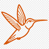 Beautiful Bird Vector Art Download A detailed digital representation of a hummingbird, designed with precision lines and colors, ideal for print or web use.