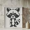 Raccoon Graphic Clipart for Creative Projects A high-resolution, scalable digital graphic of a raccoon for various applications.