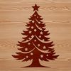 A festive digital illustration of a Christmas tree, suitable for various uses including commercial and personal projects.