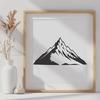 Free Vector Mountain Scene Art A 3D digital illustration of a mountain landscape.