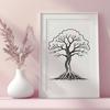 Beautiful Digital Tree Design A digital illustration of a tree, suitable for vector graphics and design.