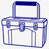 A digital toolbox icon in vector format for commercial or personal use.