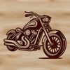 A digital illustration of a sleek motorcycle, designed as vector art for easy editing.
