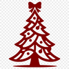 A stylized illustration of a traditional Christmas tree with ornaments and branches.