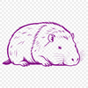 Sleeping Capybara Vector Art A detailed vector illustration of a sleeping capybara in a natural habitat.