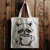 Playful Forest Creature Illustration A digital illustration of a raccoon, suitable for clipping and cutting.