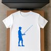 Fisherman silhouette SVG for cutting machine