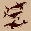Free SVG Whale Cutting File A digital illustration of a whale in vector format, suitable for cutting machines like Cricut or laser cutters.