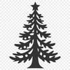 A minimalist SVG design featuring a stylized Christmas tree suitable for various digital projects.