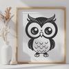 Owl Vector Image In DXF File Format For Free Download