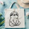 Sloth Digital Drawing In SVG, PNG, PDF And DXF File Formats