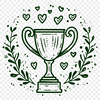 Trophy Printable Artwork In SVG, PNG, PDF And DXF File Formats