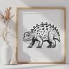 Beautiful Ankylosaurus In DXF Free Commercial Use Download