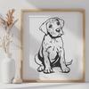 Artistic Puppy In SVG, PNG, PDF And DXF File Formats - Free