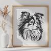 Unique Shetland Sheepdog - Laser Engraver SVG