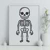 Standing Skeleton Vector Art - Free PDF